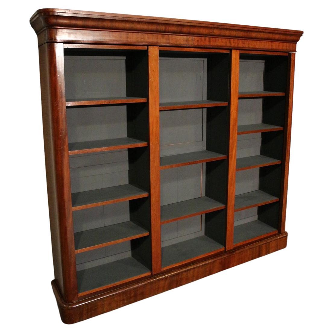 19th Century Blue and Gray Scottish Open Shelf Bookcase at 1stDibs