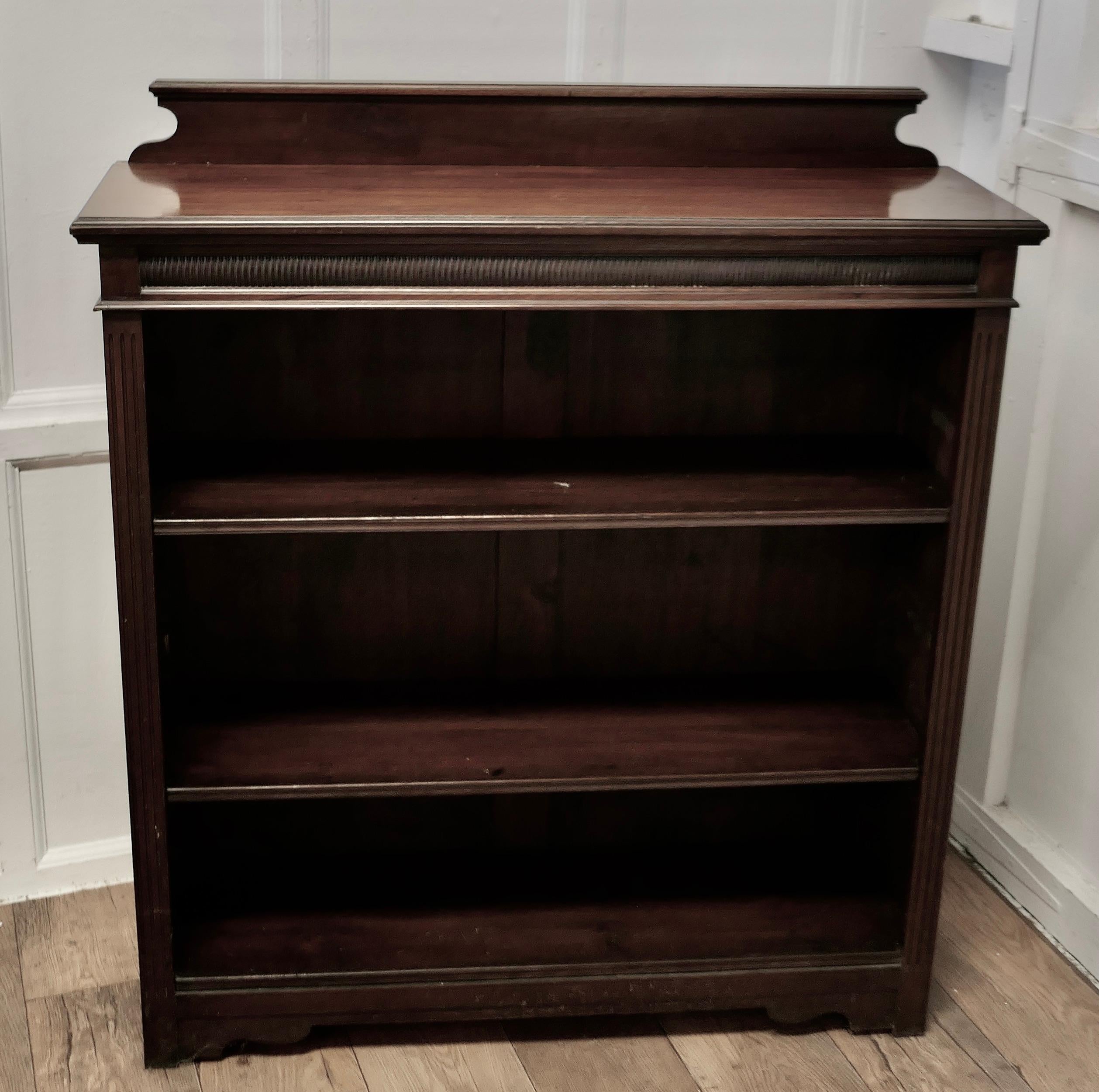 Victorian 19th Century Open Bookcase.  This is a good roomy bookcase   For Sale