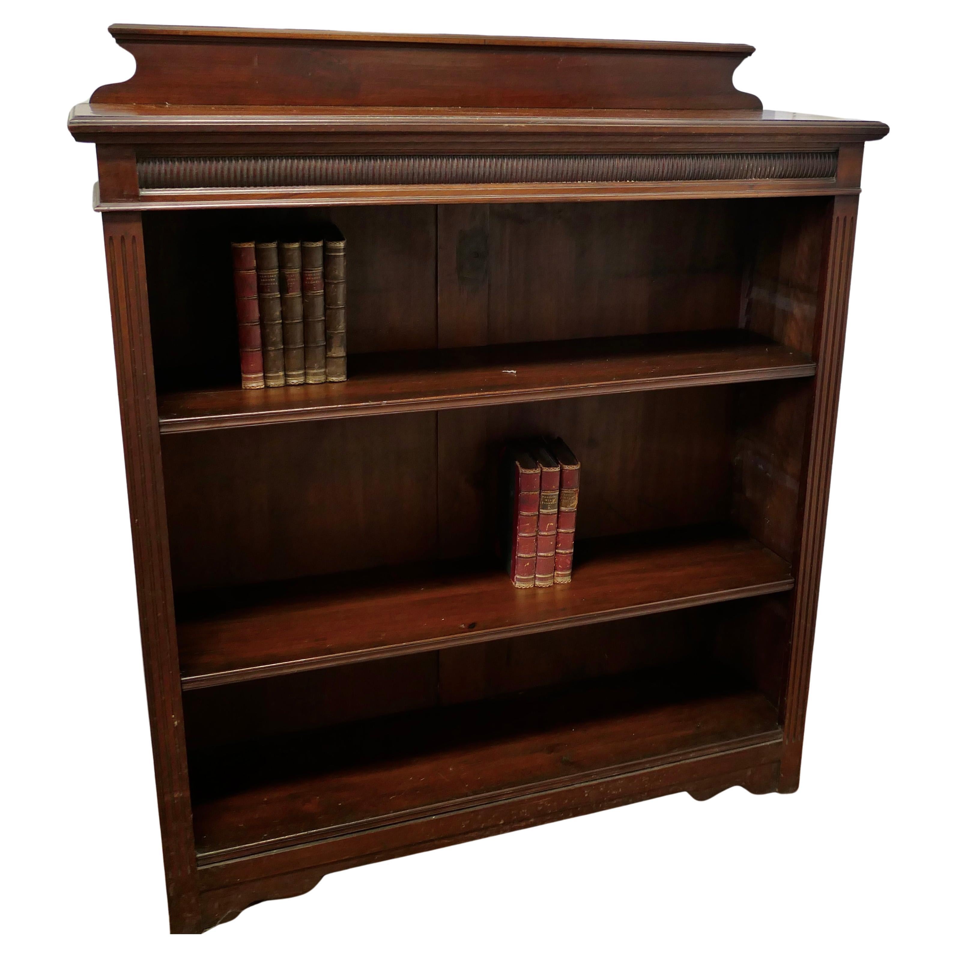 19th Century Open Bookcase.  This is a good roomy bookcase   For Sale
