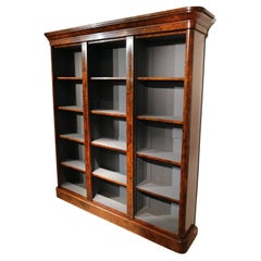 Antique 19th Century Open Burr Walnut Bookcase