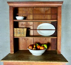 19th Century Open Pine Dish Cupboard