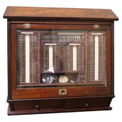 Antique 19th Century Optician or Optometrist Test Glasses Lens Kit in Cabinet