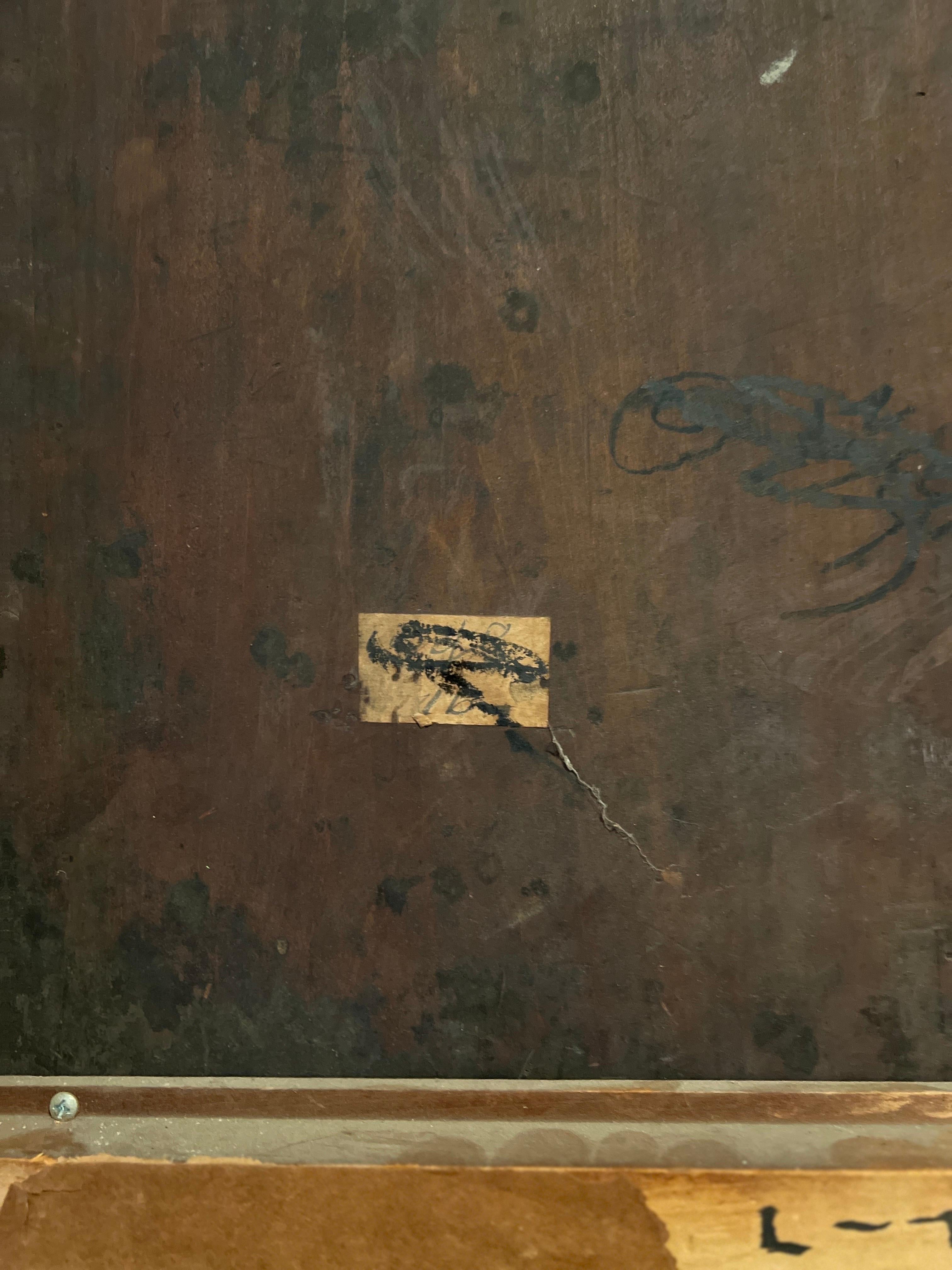 Panneau en bois laqué peint de style bouddhiste, datant du XIXe siècle ou plus ancien en vente 5