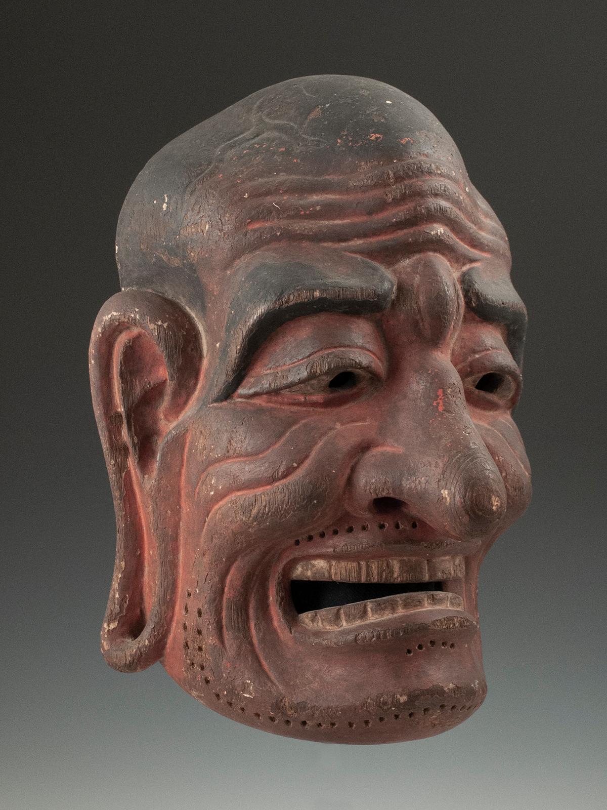 Japonais Masque bouddhiste rituel du 19e siècle ou plus ancien, Japon en vente