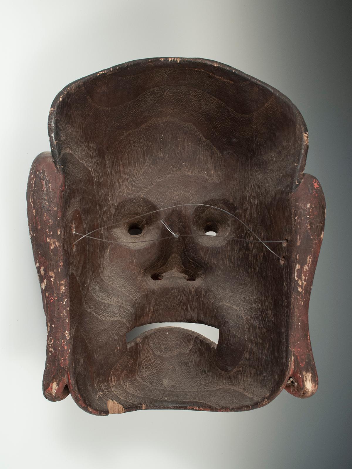 XIXe siècle Masque bouddhiste rituel du 19e siècle ou plus ancien, Japon en vente