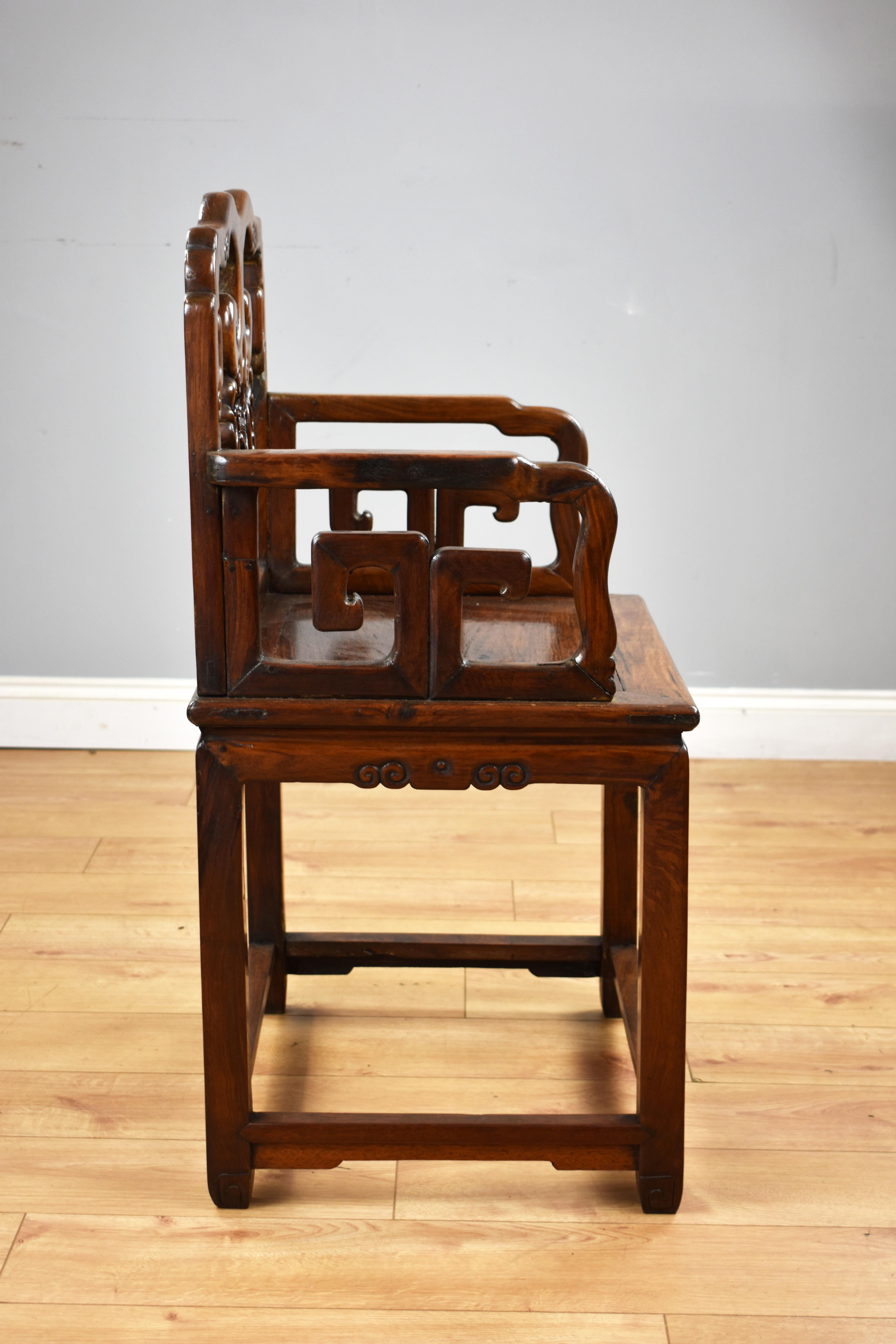 19th Century Oriental Armchair In Good Condition In Chelmsford, Essex