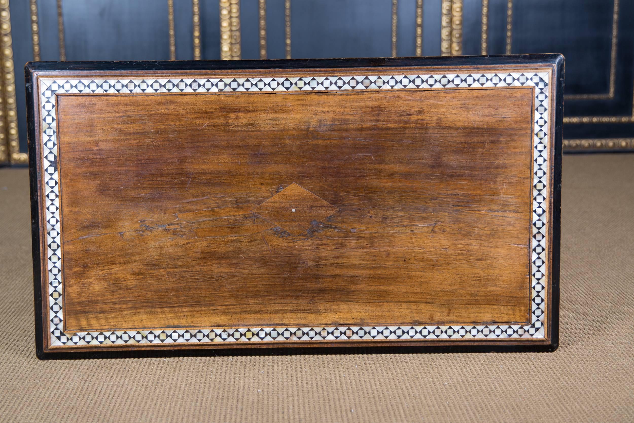 19th Century, Oriental Couch Table with Inlaid Marakesch, circa 1900 3