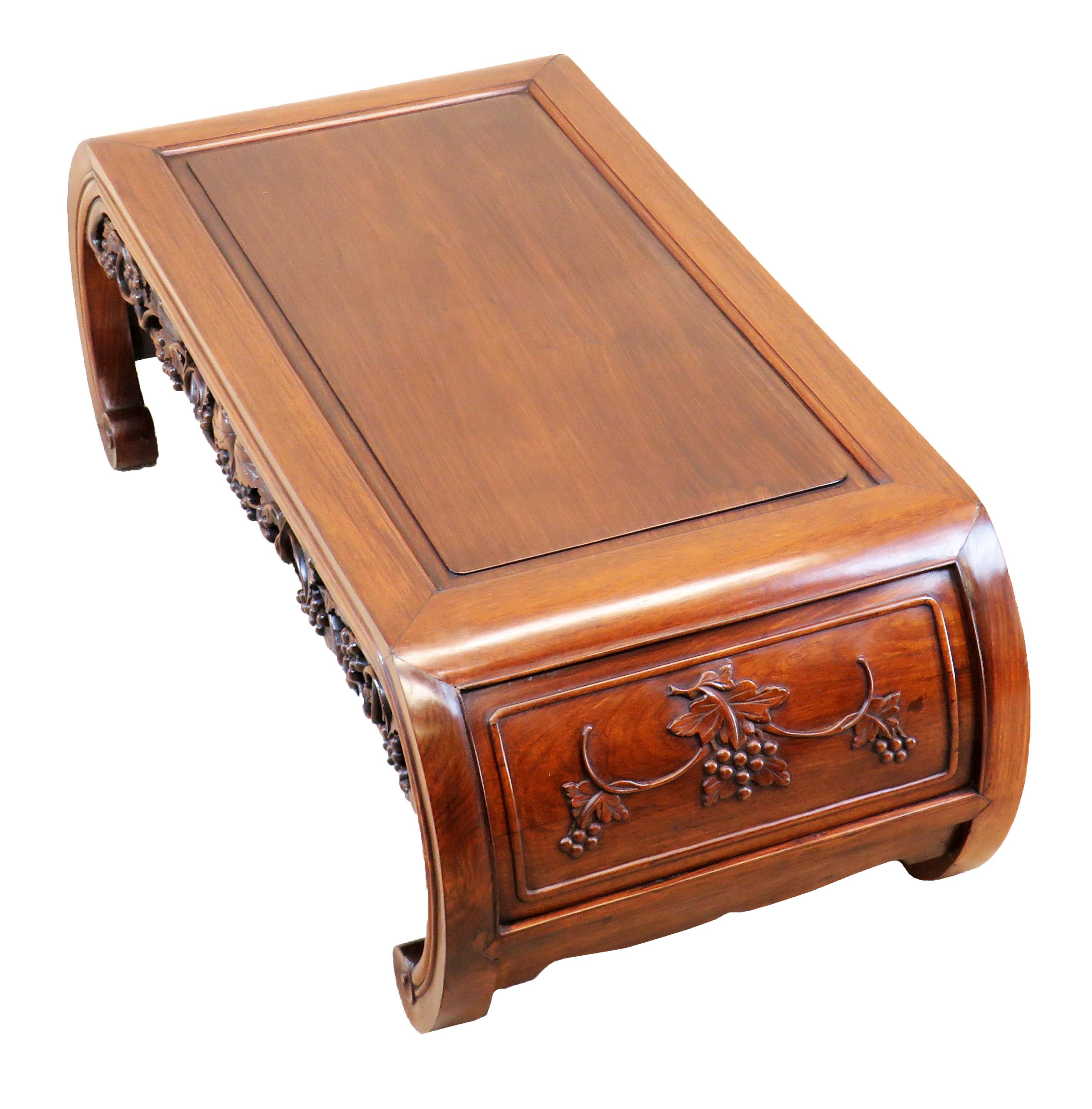 Victorian 19th Century Oriental Hardwood Opium Coffee Table