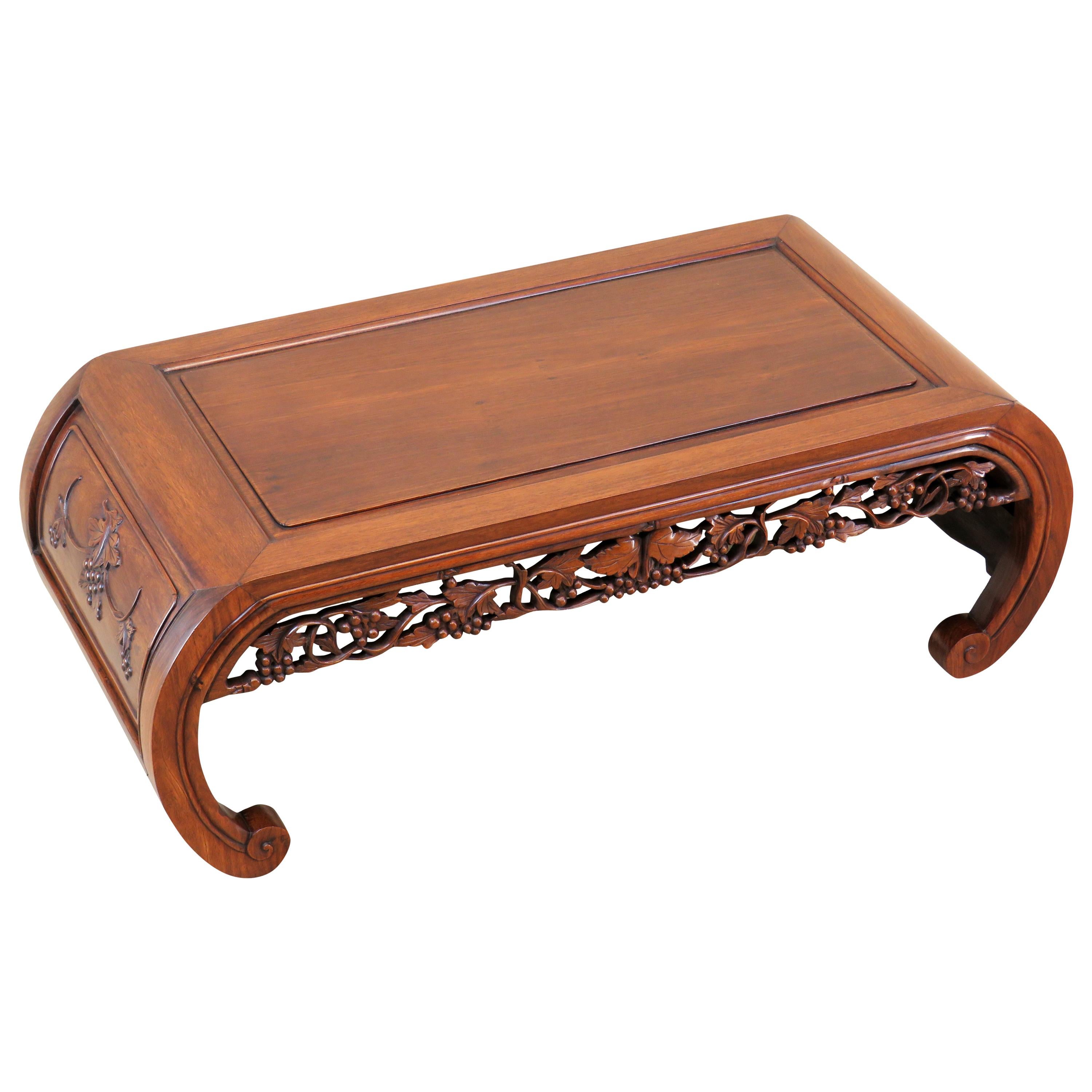 19th Century Oriental Hardwood Opium Coffee Table