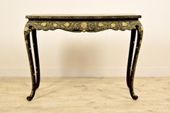 19th Century, Oriental Lacquered and Giltwood Console Table