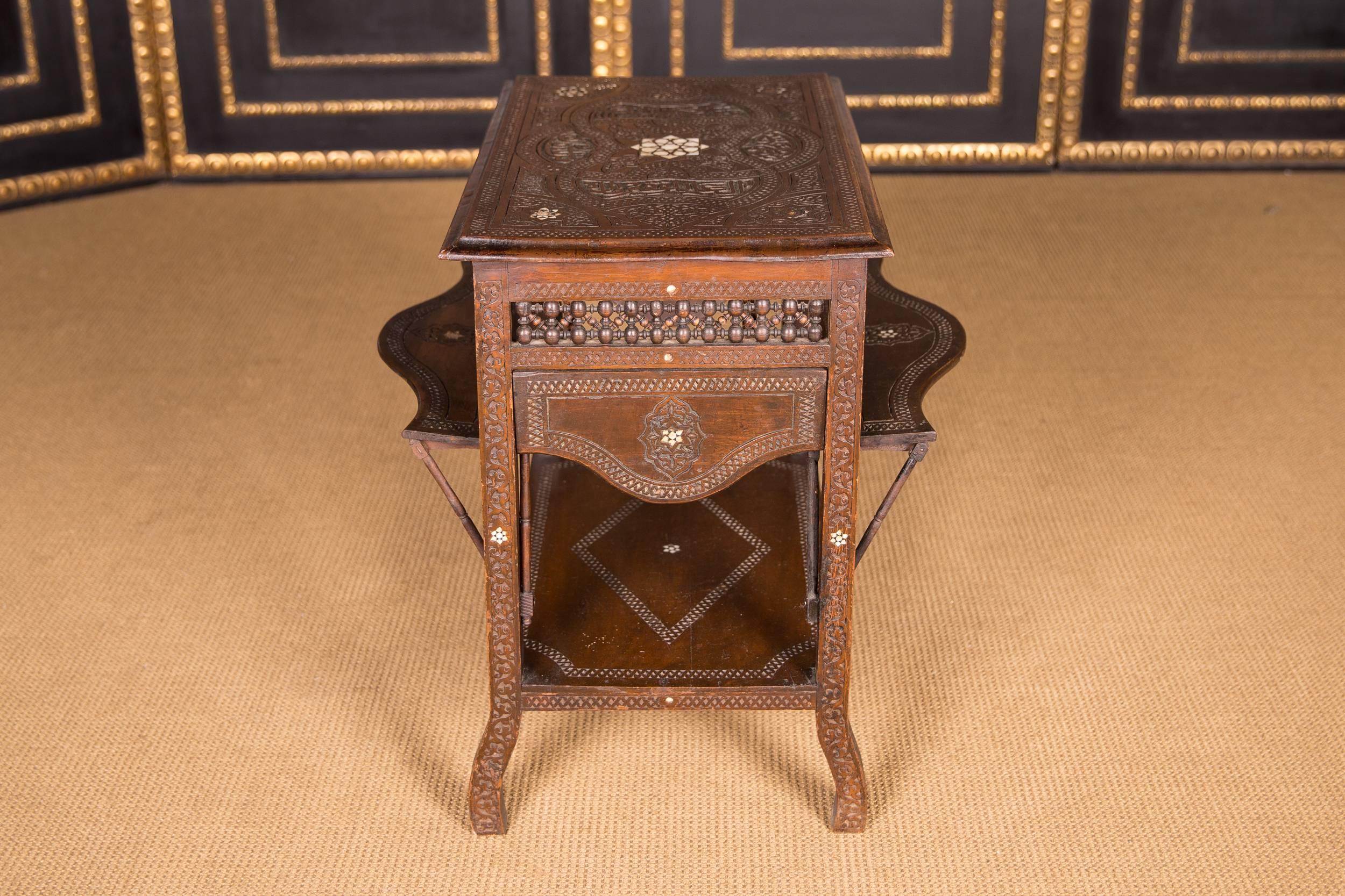 19th Century, Oriental Table with Inlaid Marakesch, circa 1900 For Sale 1