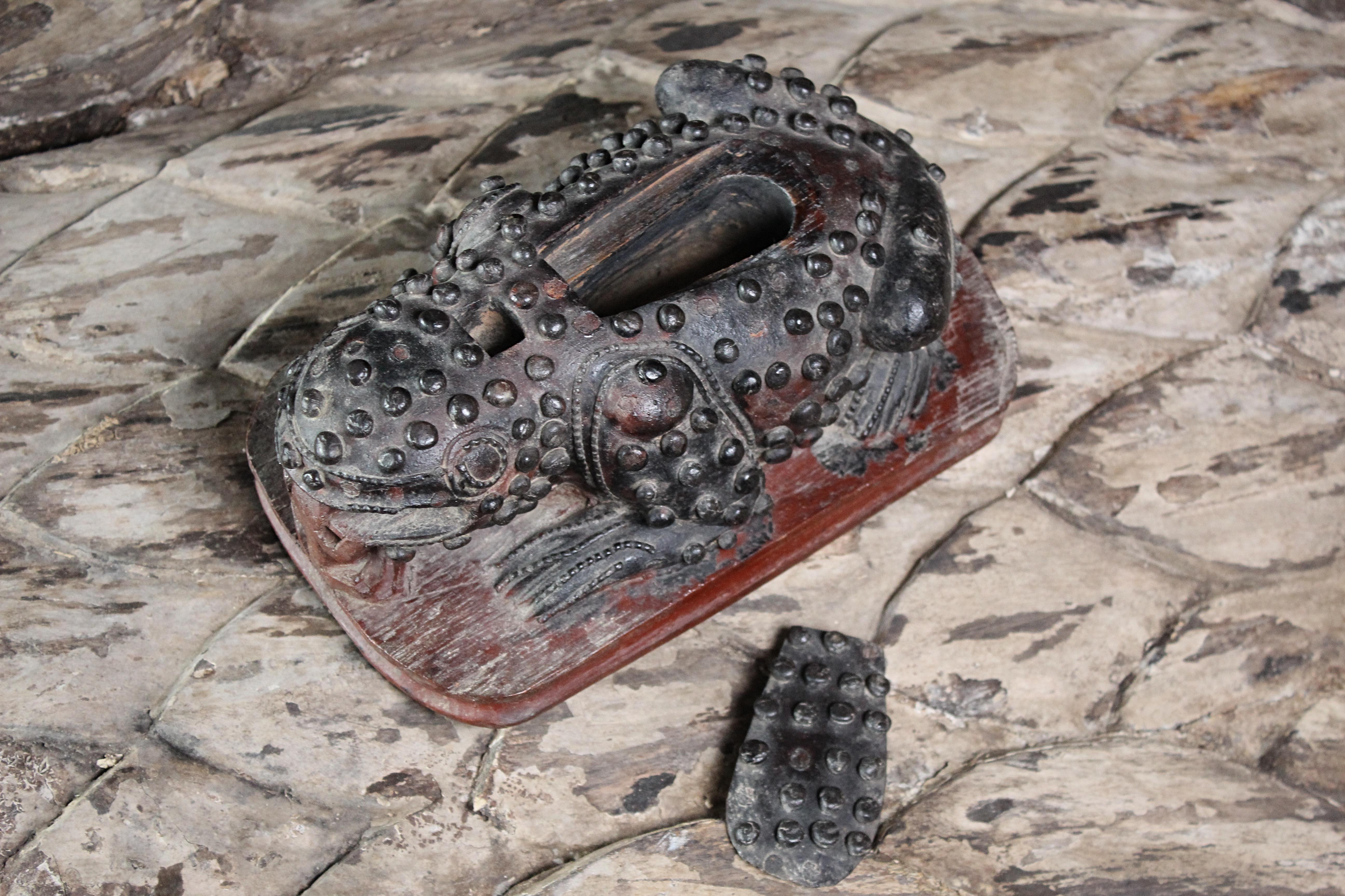19th Century Oriental Wooden Toad Opium Incense Secret Box 6