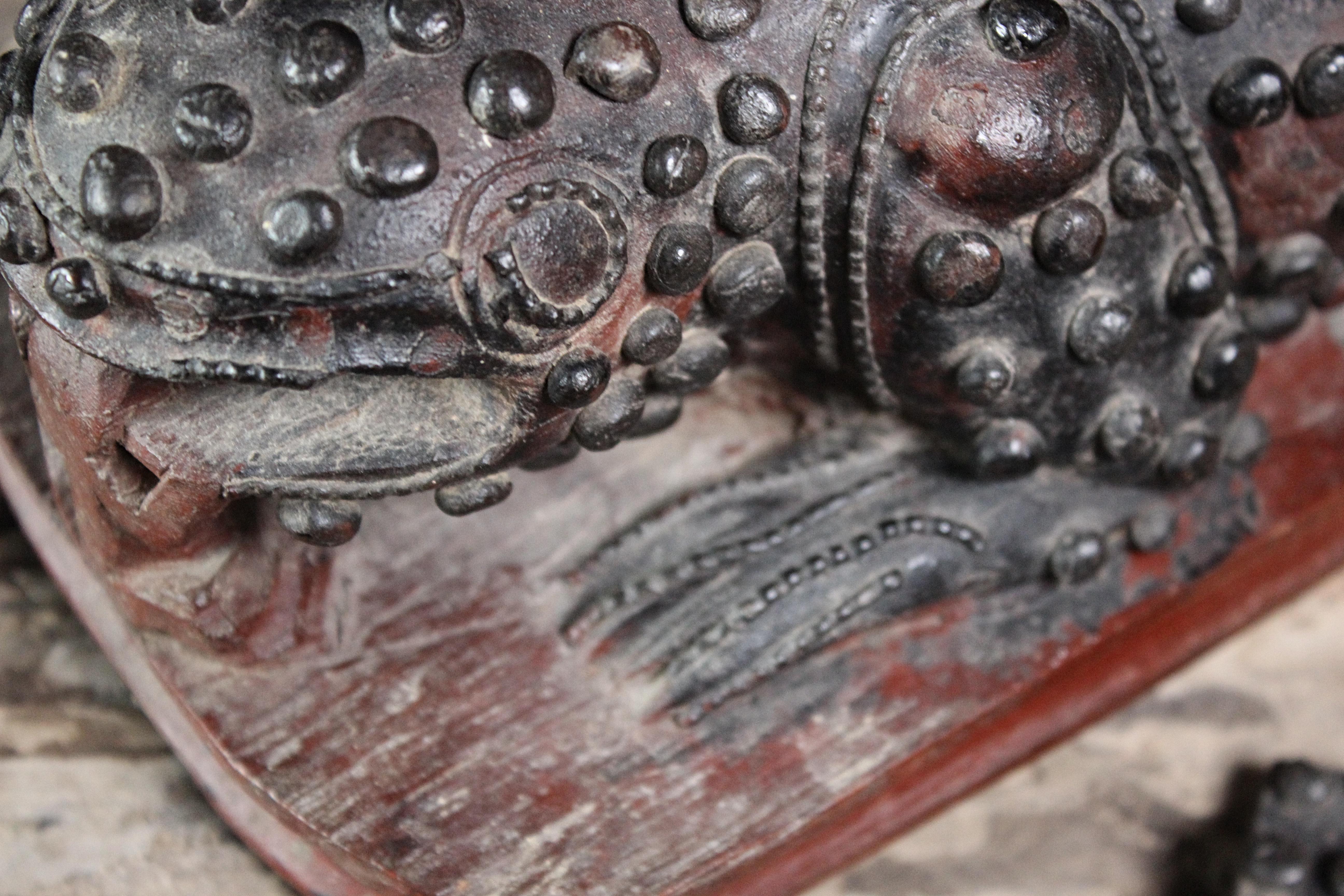19th Century Oriental Wooden Toad Opium Incense Secret Box 7