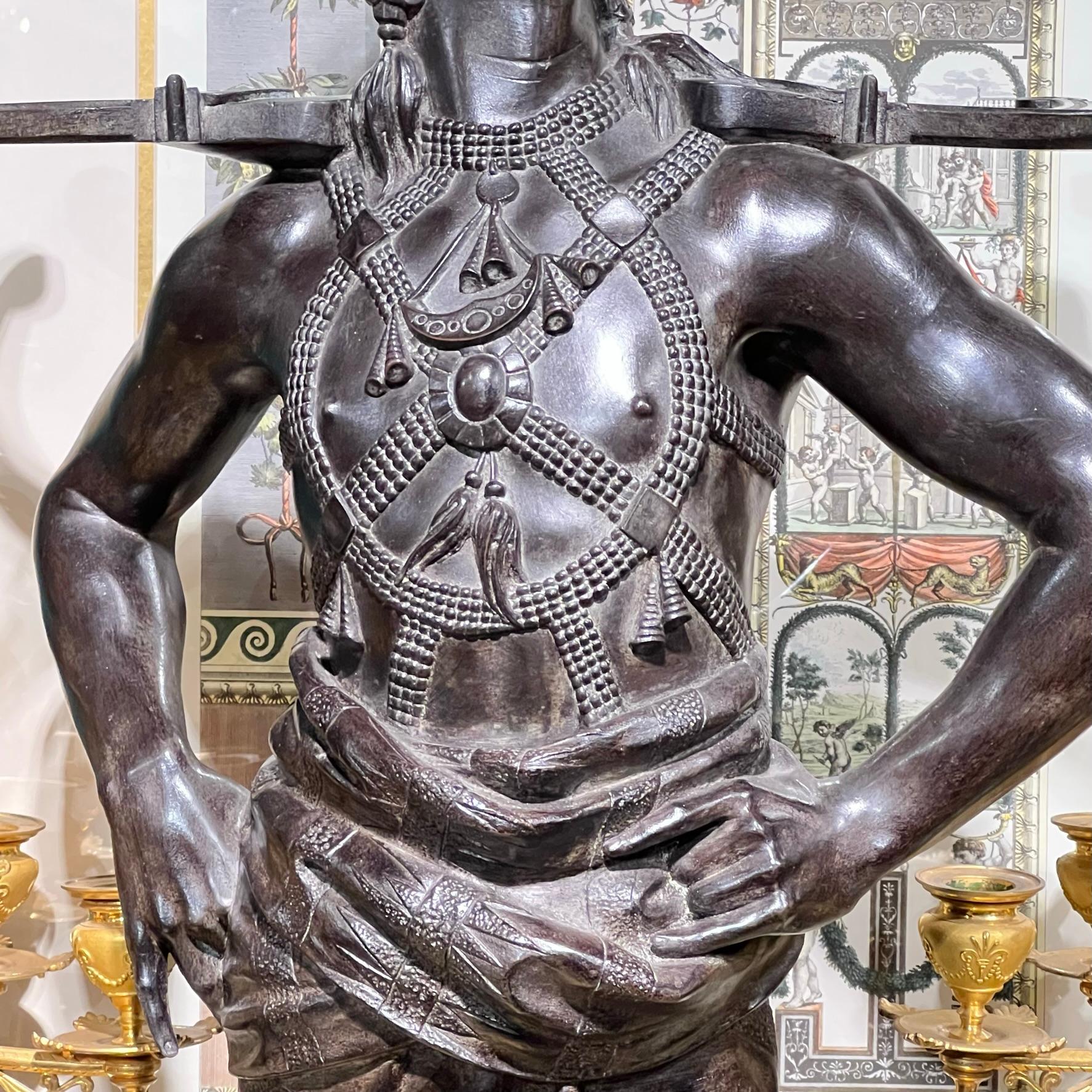 19th Century Orientalist French Bronze Statue of Arabian Warrior For Sale 5