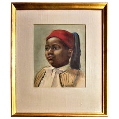 19th Century Orientalist Painting of a Young Boy