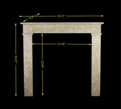 19th Century Original Antique French Fireplace Surround in Marble