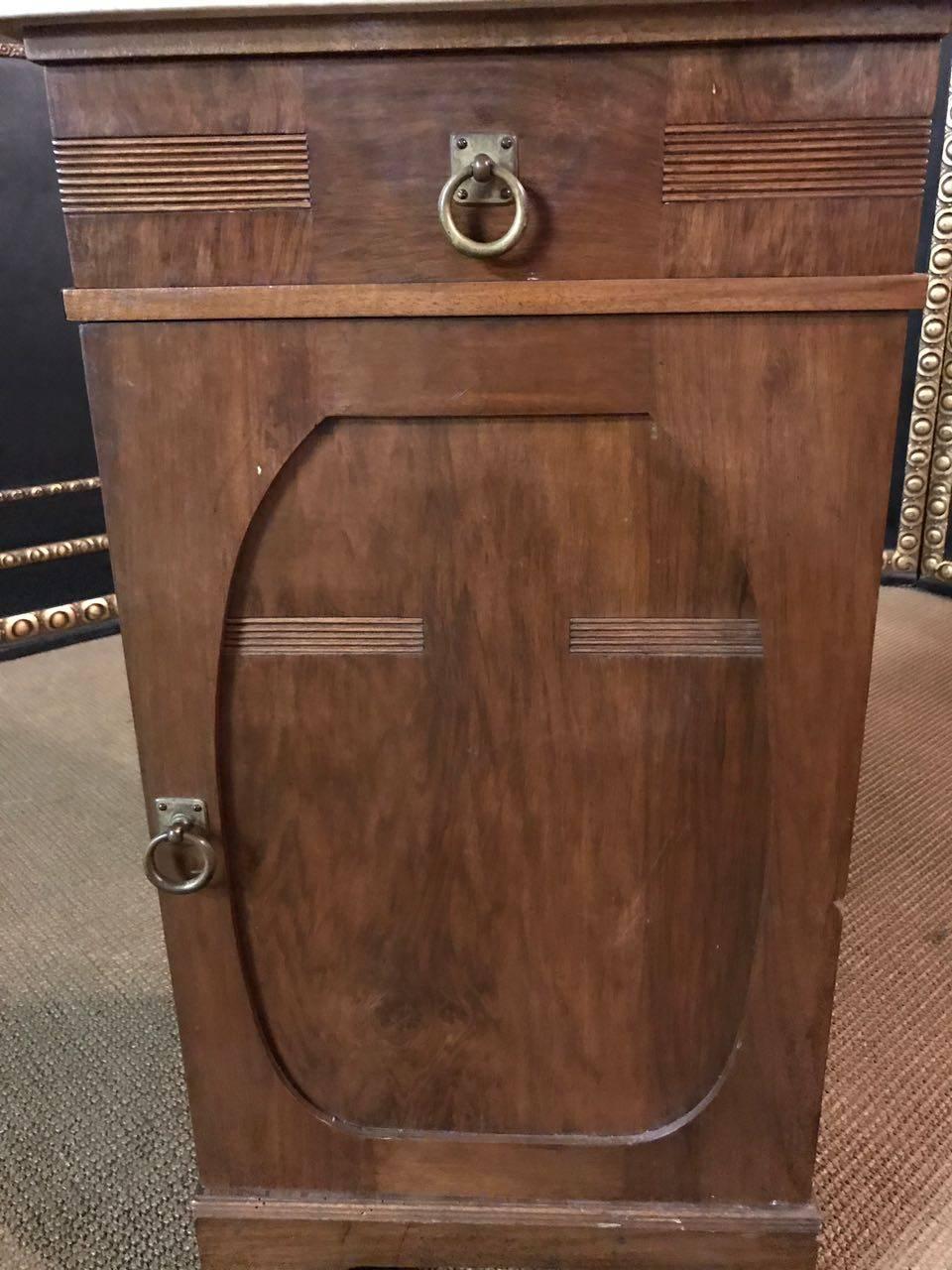 19th Century antique Original Art Nouveau Commode Walnut veneer For Sale 3