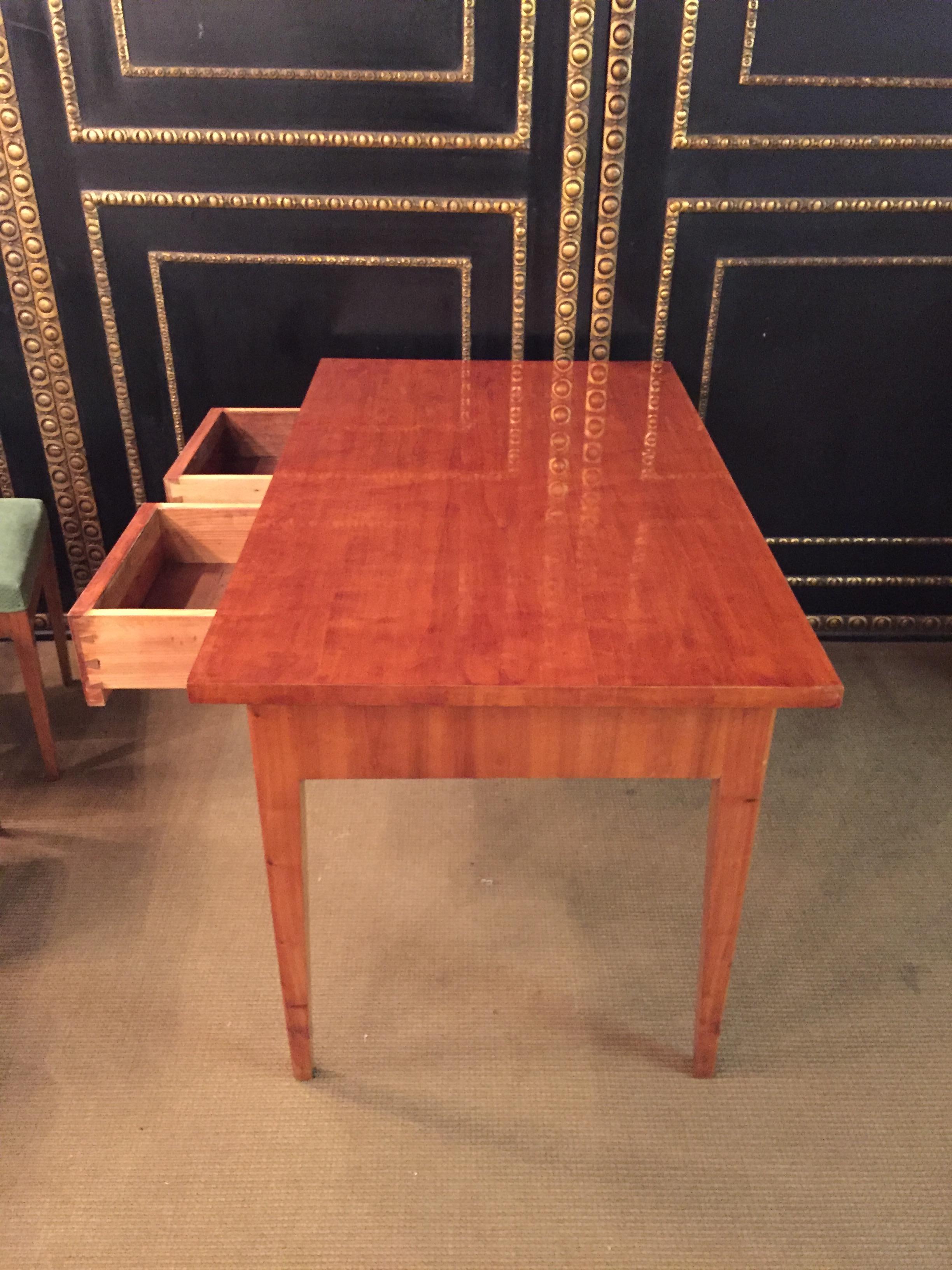 19th Century Original Biedermeier Dining Room /Dining Table with 4 Chairs Cherry 1