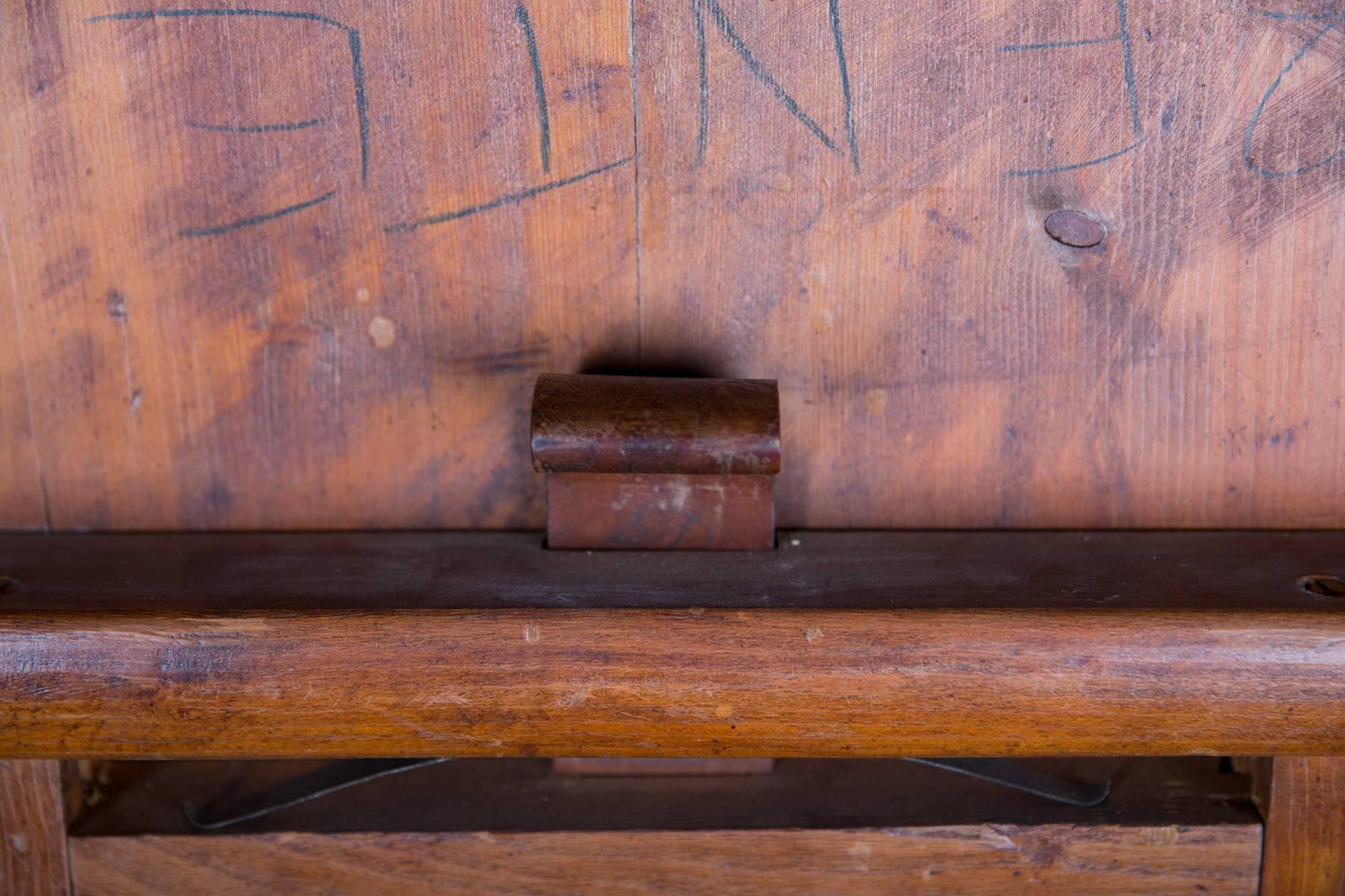 19th Century antique Original Biedermeier Table Mahogany veneer Warm Patina For Sale 4