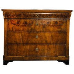 19th Century Original Biedermier Commode with Walnut Grain, 1820s 19th Century Original Biedermier Commode with Walnut Grain, 1820s