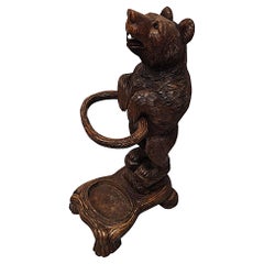 19th Century Original Black Forest Bear Stick or Umbrella Stand