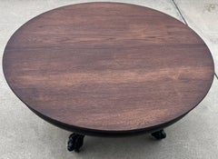 19th Century Original Black Painted Claw Foot Pedestal Coffee Table