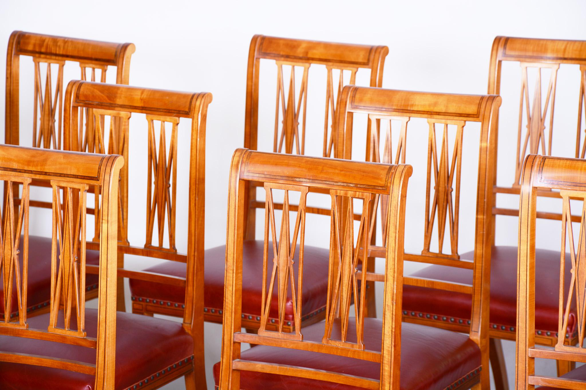 Ensemble de salle à manger britannique d'origine du 19ème siècle avec 12 chaises, bois de satin en vente 9