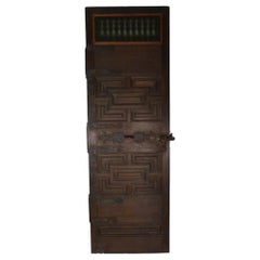 19th Century Original Chestnut Spanish Door