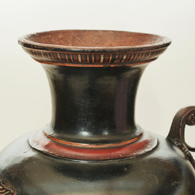 19th Century Original Decorated Iron Vase at 1stDibs