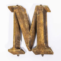 19th Century Original French Small Shop Signage Letter - M