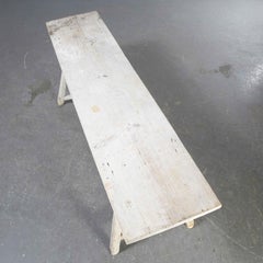 19th Century Original French Washing Table, Scrubbed and Bleached Top