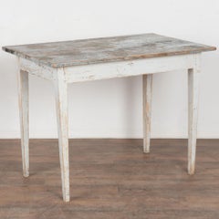 Table d'appoint en pin suédois peint en gris, 19e siècle