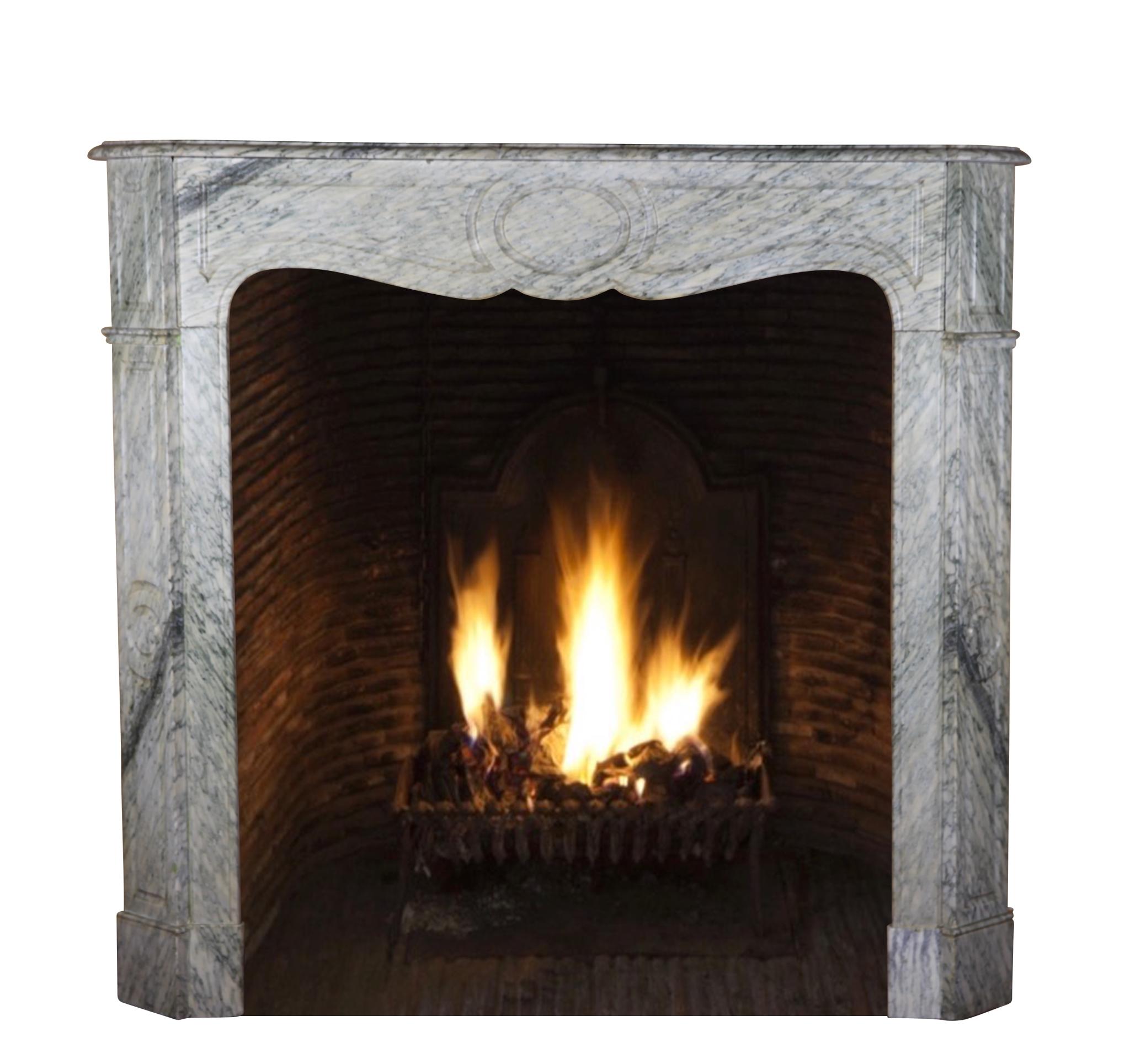 green marble fireplace