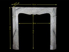 19th Century Original Green Marble Antique Fireplace Mantel