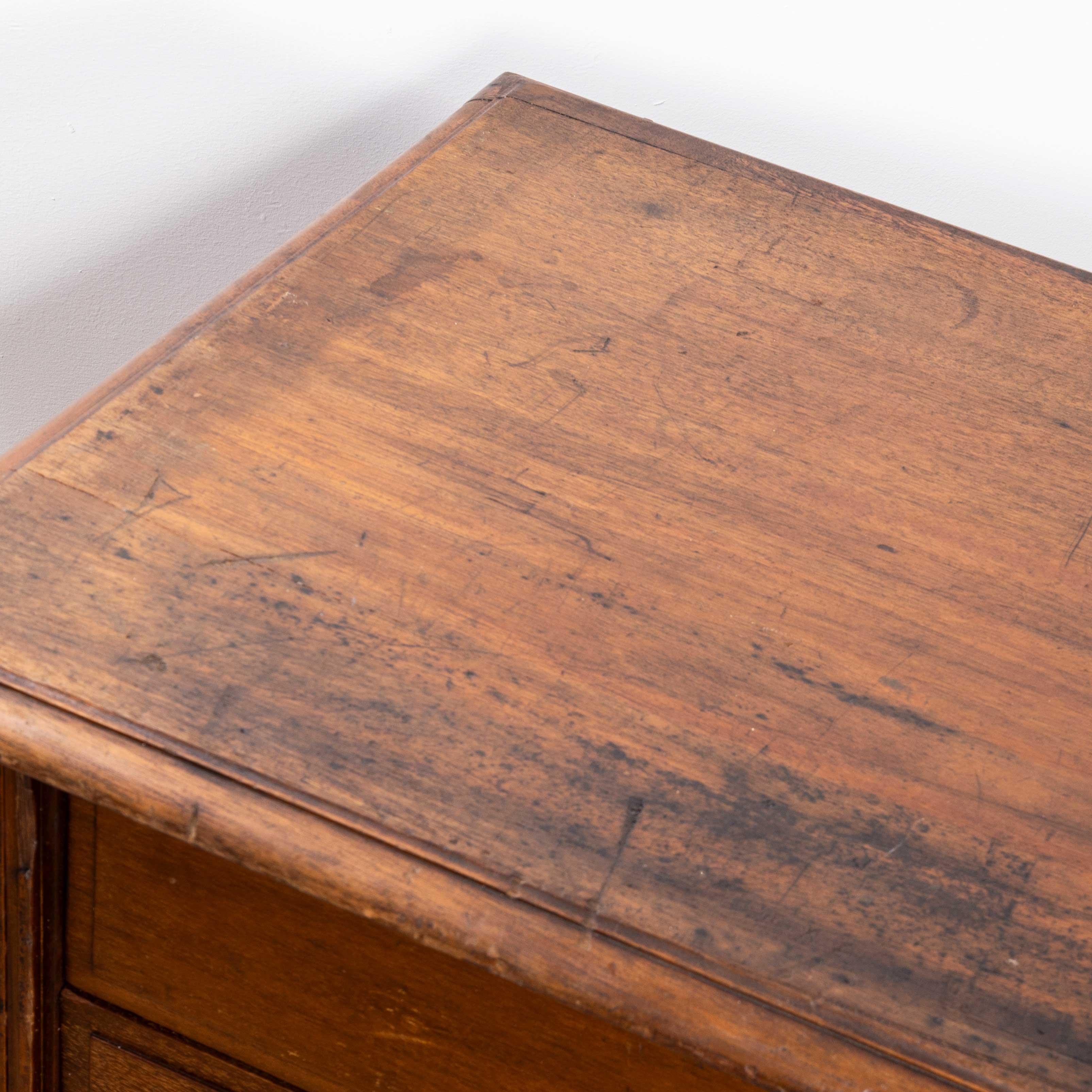 19th Century Original Mahogany Tailors Bank Of Drawers For Sale 7