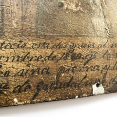 19th Century Original Mexican Retablo "Exvoto" Oil on Tin