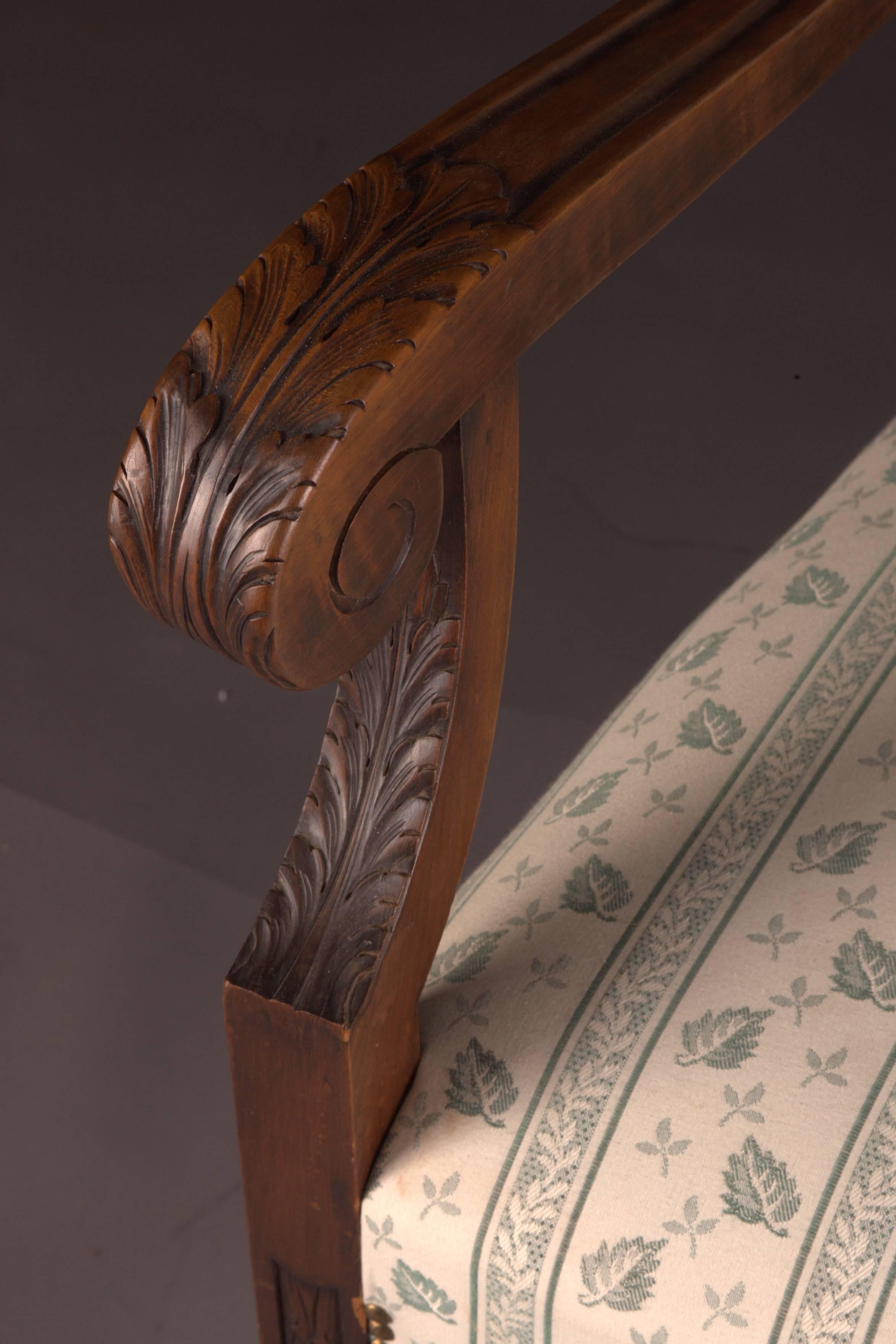 Hand-Carved 19th Century Original antique Neo Renaissance Armchair Dark Oak hand carved For Sale