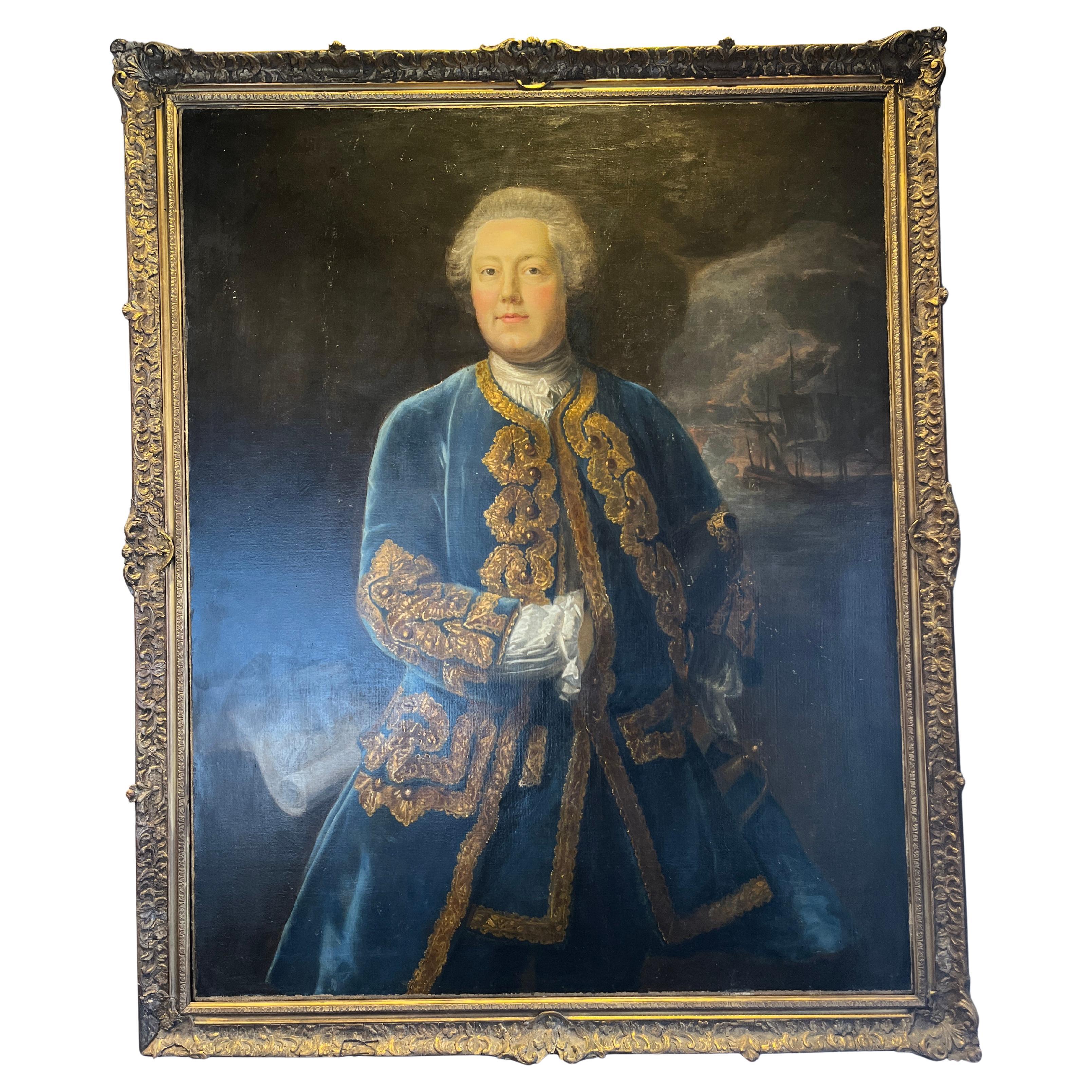 19th Century Original Oil Painting of Nobleman