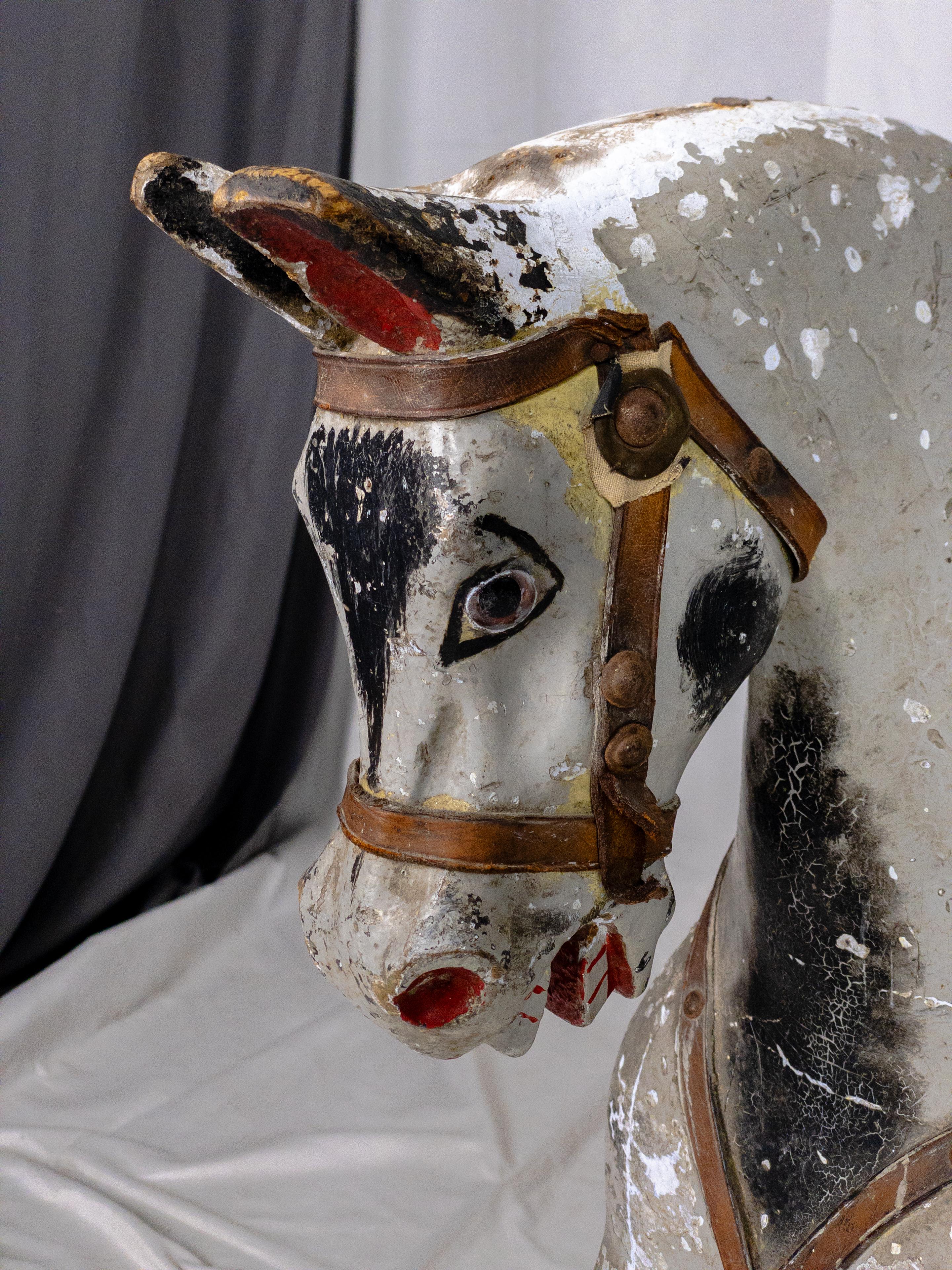 19th Century Original Paint Rocking Horse For Sale 4