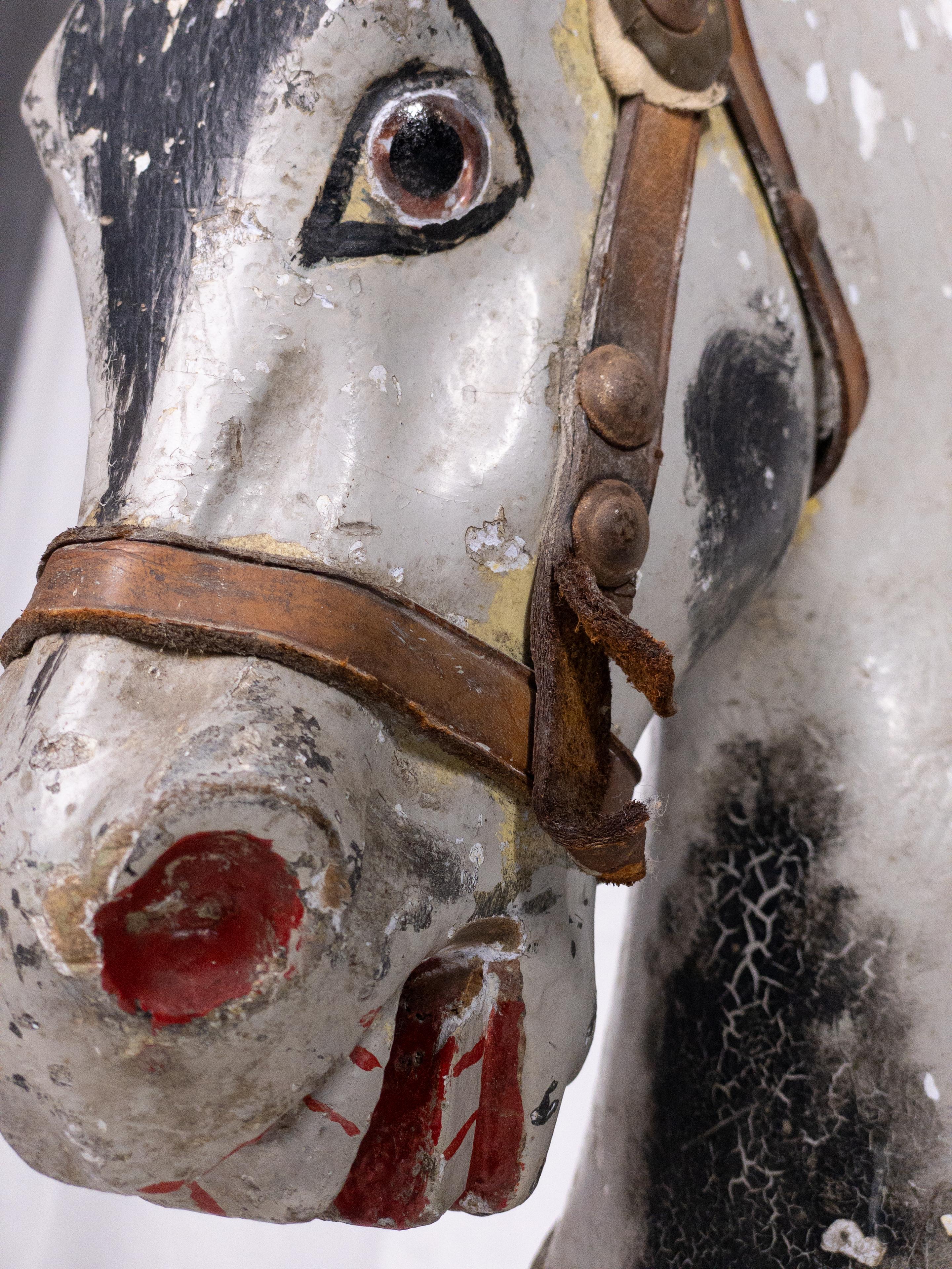 19th Century Original Paint Rocking Horse For Sale 7