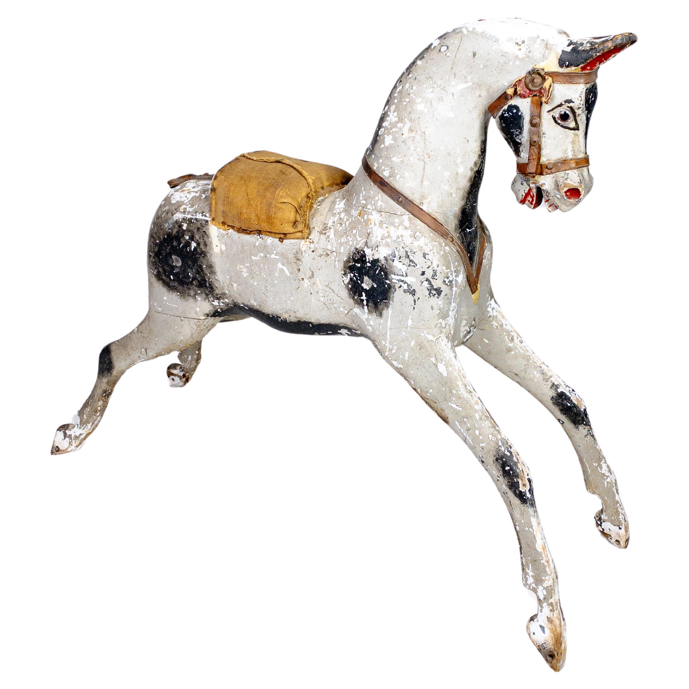 19th Century Original Paint Rocking Horse For Sale