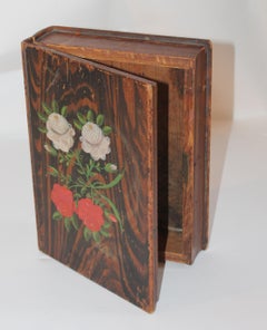 19th Century Original Painted Bible Box