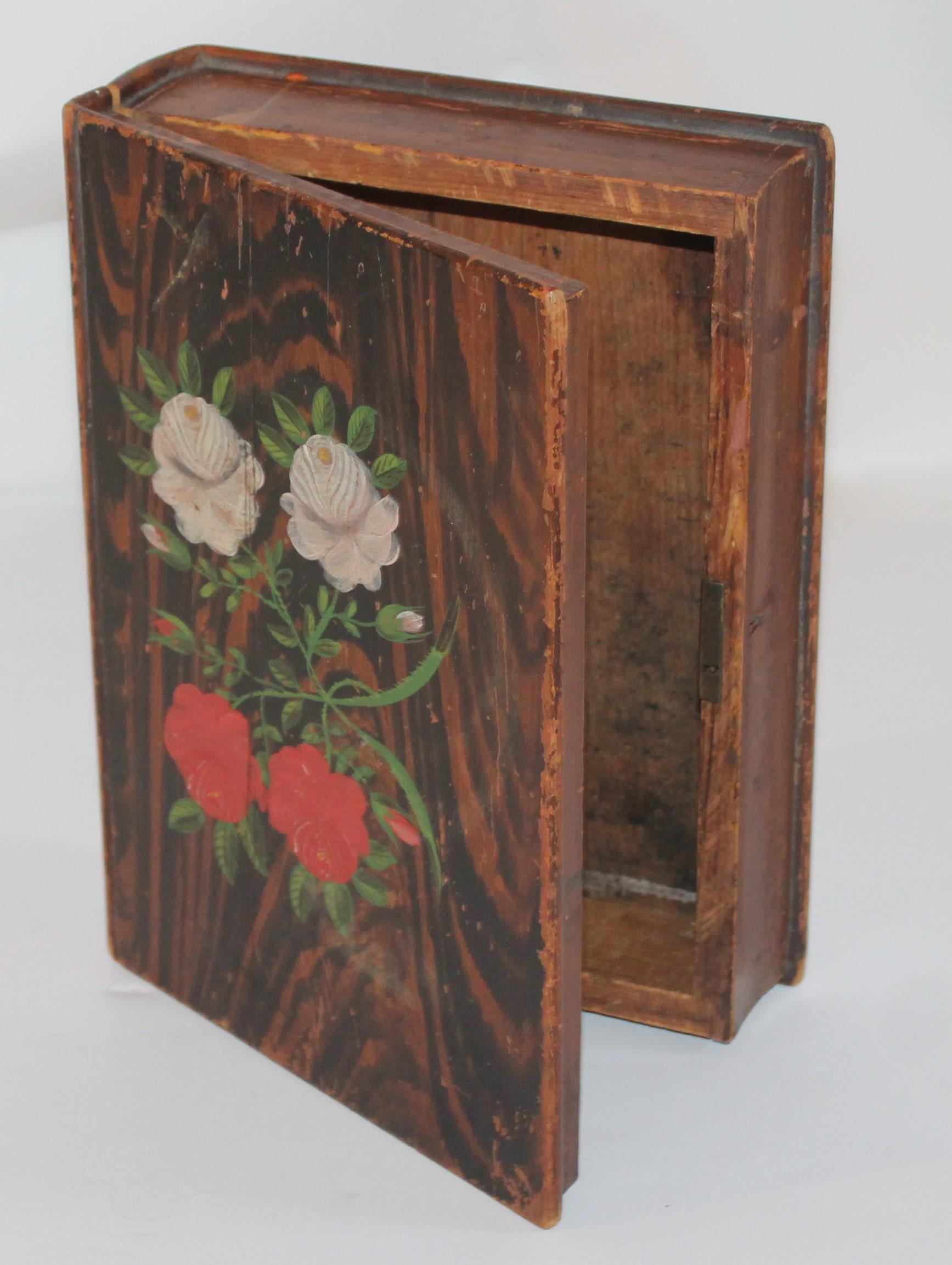 Country 19th Century Original Painted Bible Box For Sale