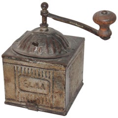 19th Century Original Painted "Elma" Coffee Grinder