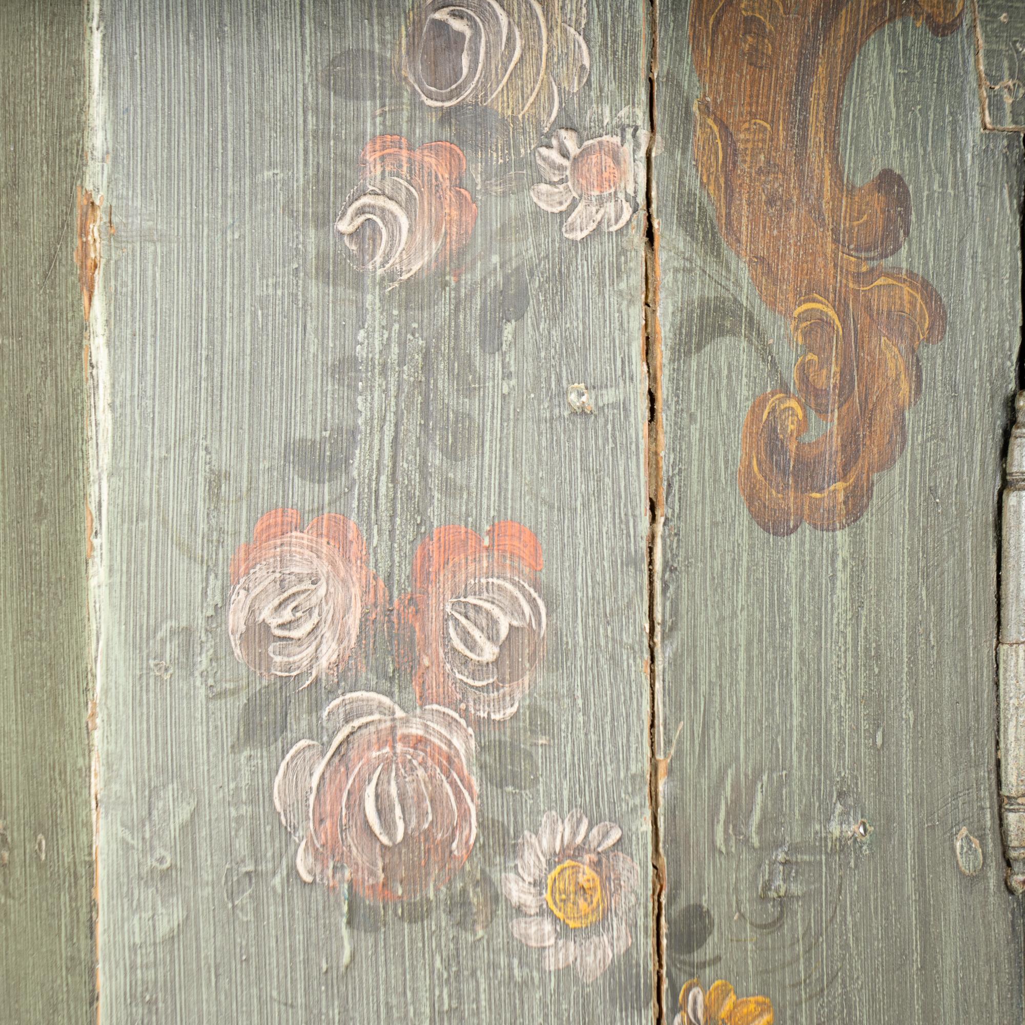 19th Century Original Painted German Two Door Armoire Shrunk im Angebot 5