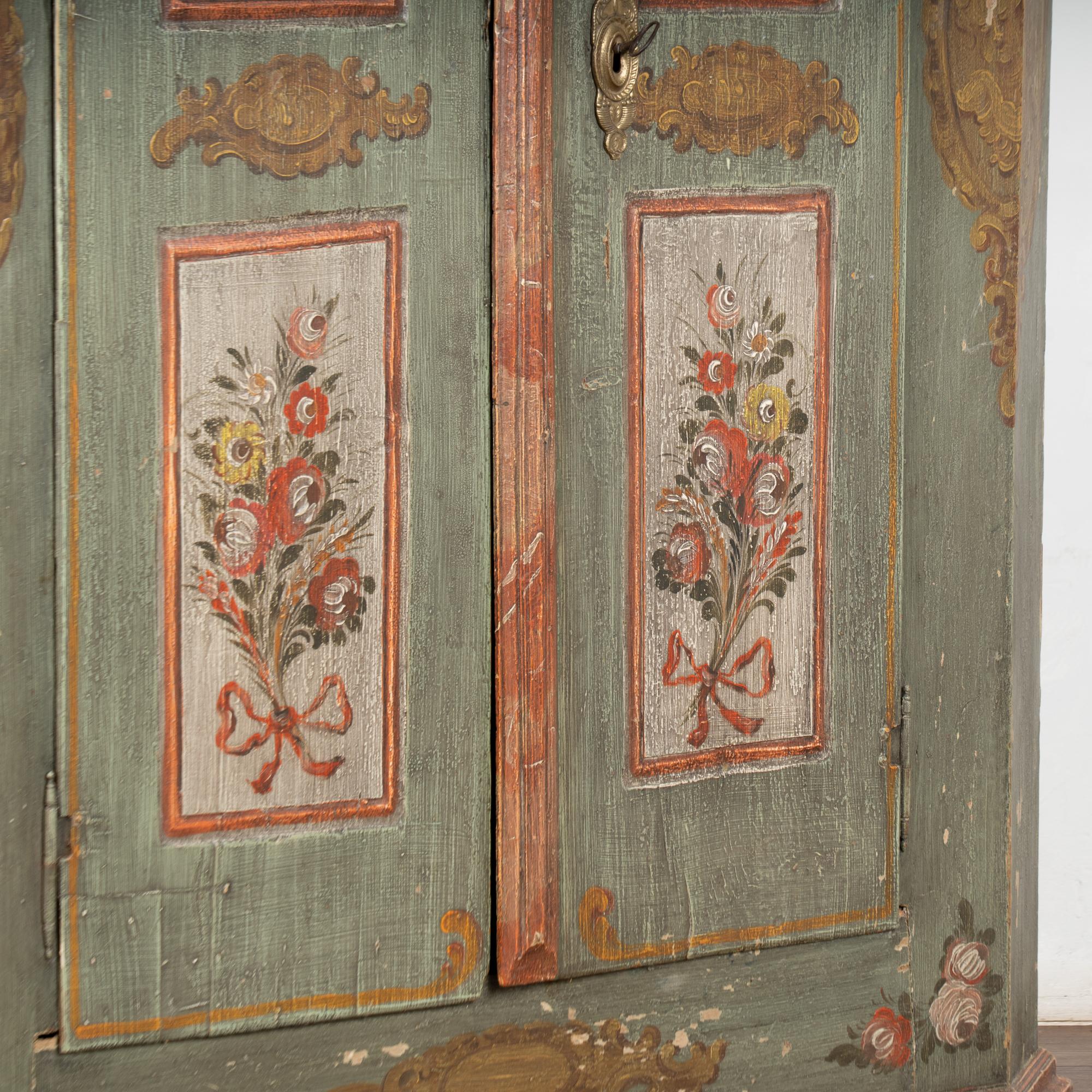 19th Century Original Painted German Two Door Armoire Shrunk im Angebot 1