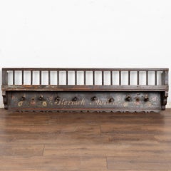 19th Century Original Painted Hanging Rack with Hooks