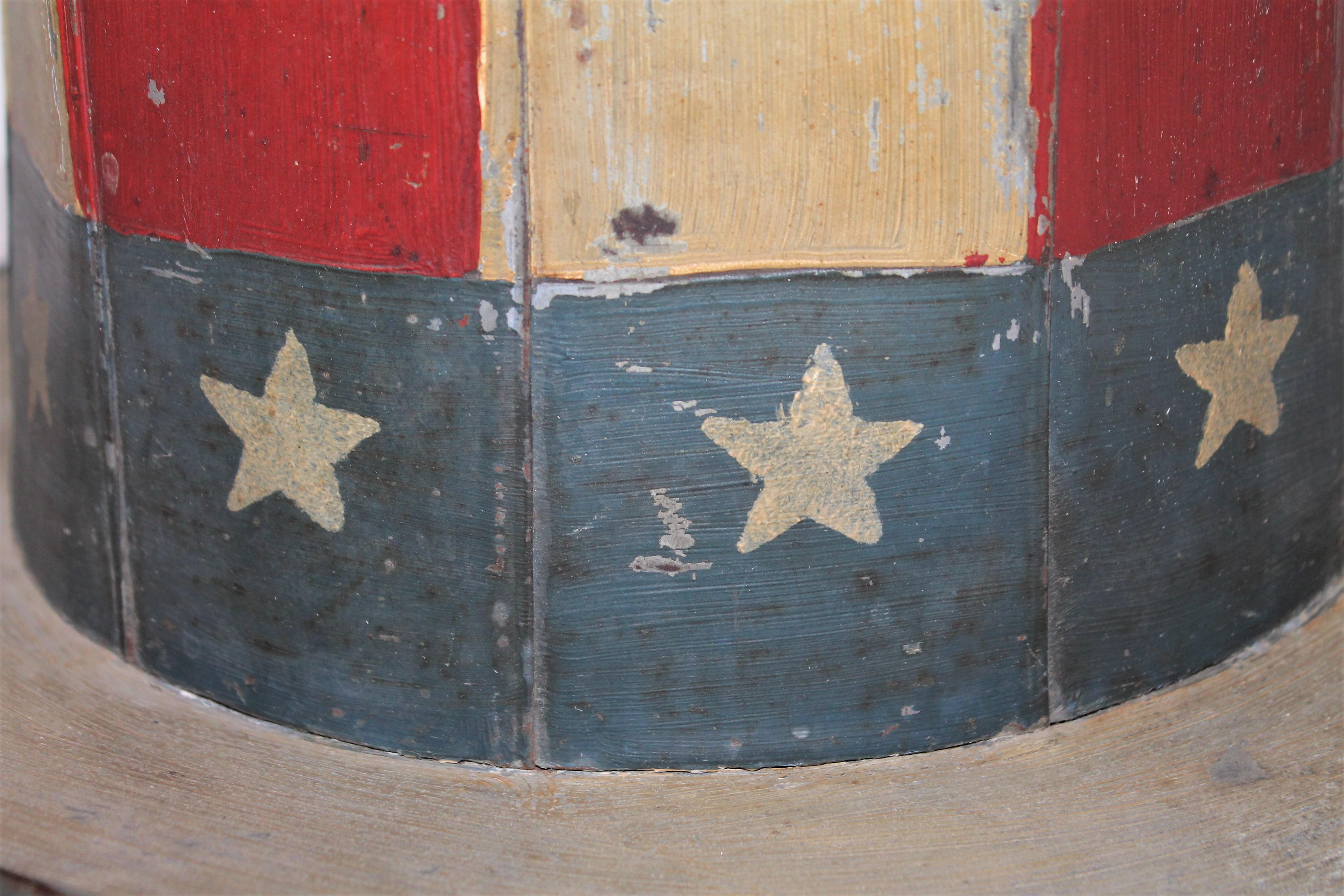 19th Century Original Painted Tin Large Trade Sign / Hat 4