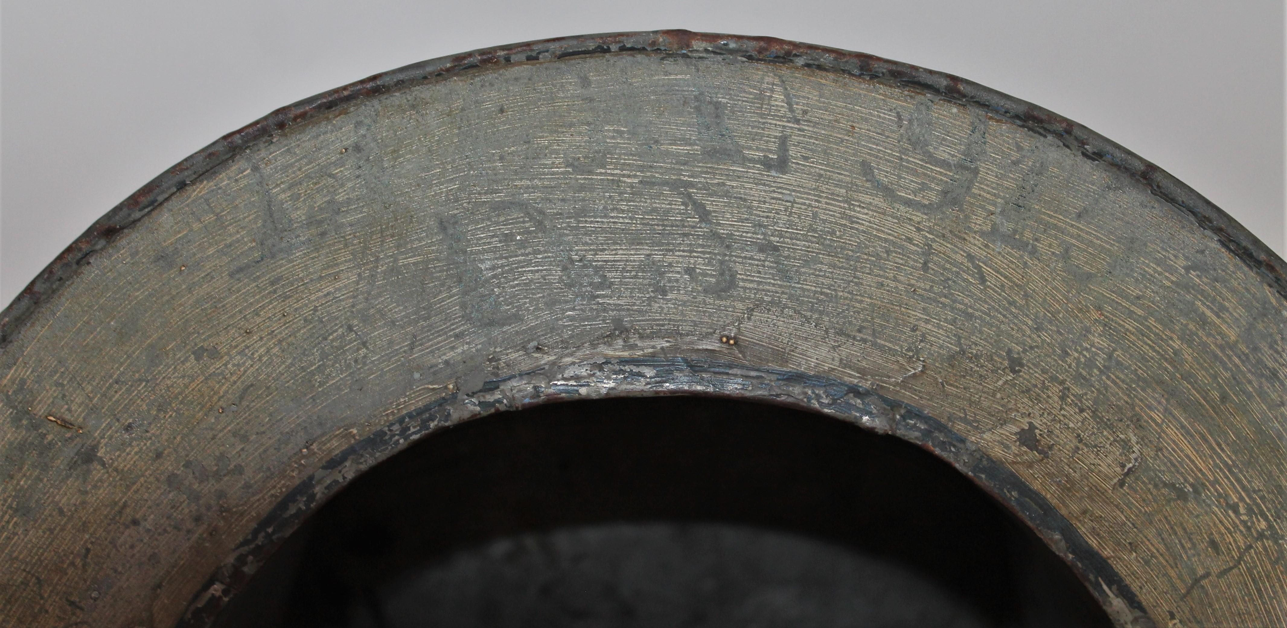19th Century Original Painted Tin Large Trade Sign / Hat 6