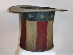19th Century Original Painted Tin Large Trade Sign/Hat